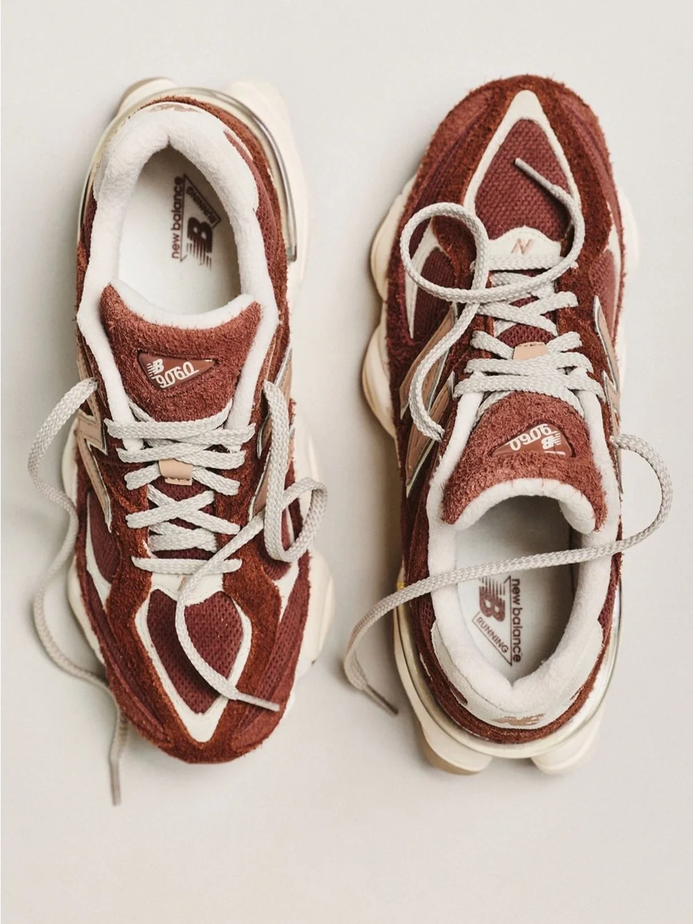 New Balance Women’s Brown 9060 Rich oak timber wolf